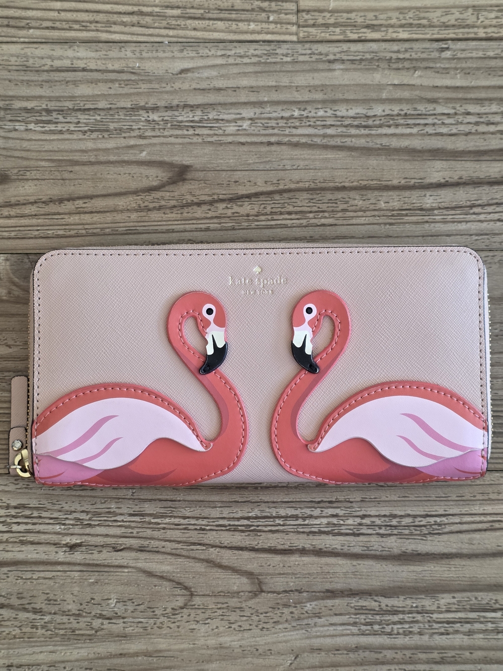kate spade Pink Flamingo Zip Wallet